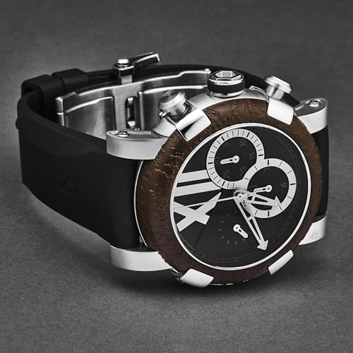 Romain Jerome Men's 'Titanic-DNA Chronograph Black Dial Black Rubber Strap Automatic Watch RJ.TI.CH.101.10 - Image 2