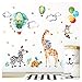 Little Deco Wandaufkleber Safariparty I Wandbild L - 134 x 90 cm (BxH) I Giraffe Zebra Wandtattoo Mädchen Kinderzimmer Aufkleber Junge Deko Sticker Babyzimmer DL313