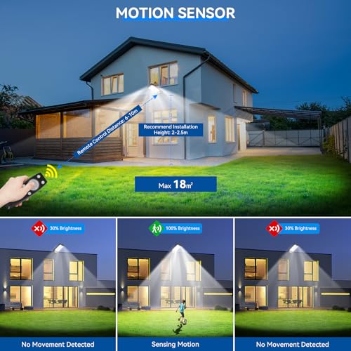 Farolas solares potentes Adewalk 700W 2 con sensor de movimiento y mando 2