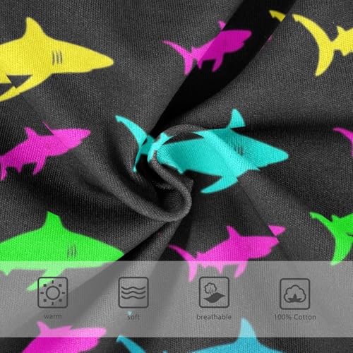 ODAWA Colorful Sharks Black Toddler Briefs Cotton, 2T Underwear Boys3