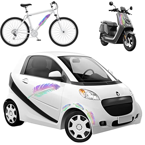 Yiiyiizii Car Stickers And Decals To Cover Scratch 7Pcs Reflective Feather Cover Scratches Stickers For Car Vehicle Decoration #TOP4