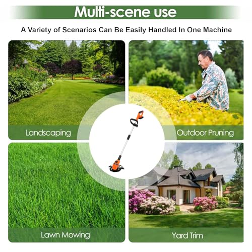 Image of Neptune Simplify Farming GT-20 2 in 1 Cordless Grass Trimmer & Brush Cutter with 2000 mAh Battery, Fast Charger, & Sharp Blades Electric Lawn Mower Telescopic Weed Eater Cutting Machine for Gardening