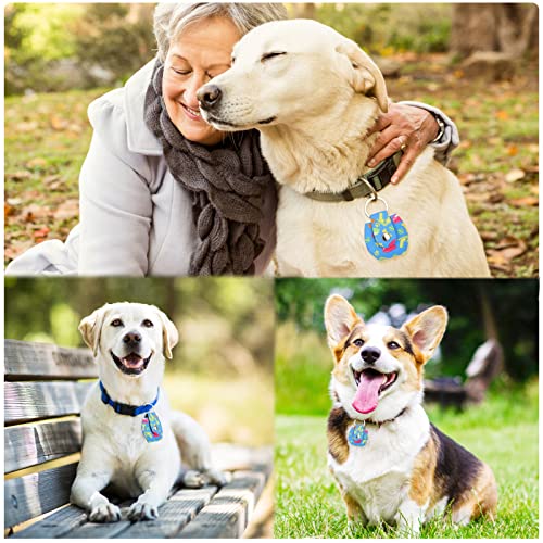 2Stück Hundemarkentasche mit Druckknopf,Hundemarke Military Hund ID Schalldämpfer Ring Dog Silencer geliefert Die Erkennungsmarken Adressanhänger für Hunde Katzen ID Tag Hundemarke Tiermarke,Blau