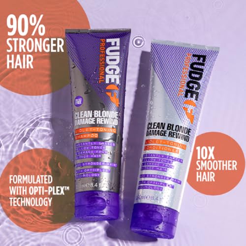Fudge Clean Blonde Damage Rewind Violet-Toning Conditioner 8.4 Ounce