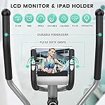 Dripex Elliptical Exercise Machine, Elliptical Machine for Home w/Hyper-Quiet Magnetic Driving System, 8-Level Resistance, 6KG Flywheel, LCD Monitor, Pulse Sensor, Bottle Holder - Image 4