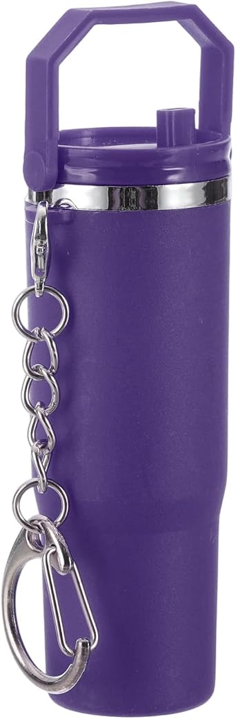 PATIKIL Mini Cup Keychain, Lip Balm Holder Small Cup Mini Tumbler Key Chain Charm for Backpack Handbag Purse