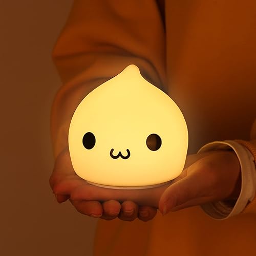 Miniatura 2 de Luz nocturna para niños bonita lámpara de bola de masa de masa de masa para regalos de cumpleaños para niñas y niños luz nocturna Kawaii de silicona