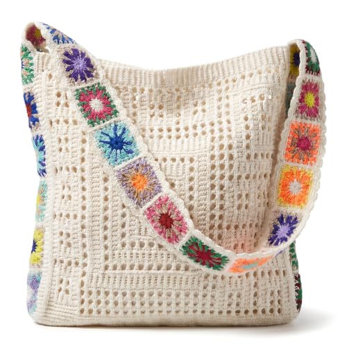 Bolso bohemio de crochet para mujer, bandolera para verano miniatura 1