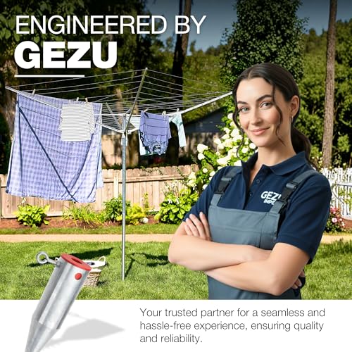 GeZu Impex Parasol Ground Spike Ø 25 to Ø 62 mm Hot Dip Galvanised screw in rotary washing line - Image 7
