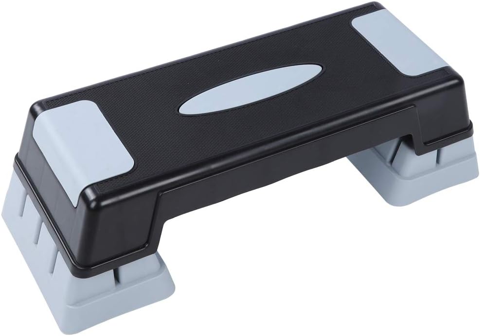 Adjustable Aerobic Stepper | 4 - Level Height for Full Body Workout | Secure Grip Exercise Step Platform for Home/Office/Gym | Strengthen Muscles & Burn Calories with PP