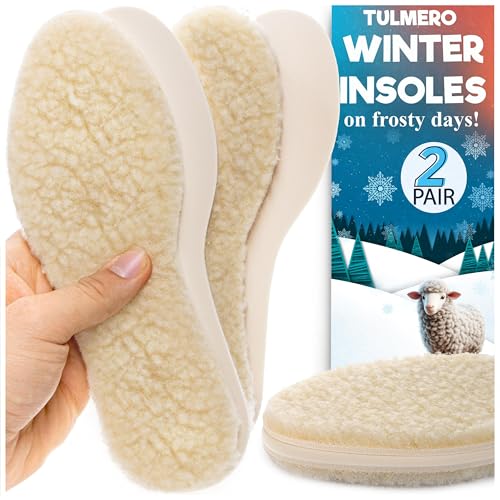 Lot de 2 Paires Semelles Thermiques Laine
