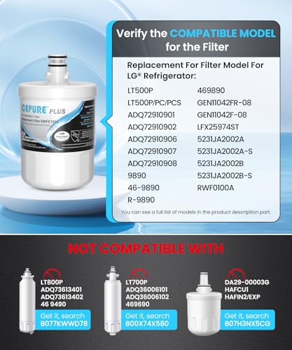 Image of ICEPURE PLUS 5231JA2002A NSF /ANSI 53 & 42 Certified Water Filter, 2 PACK