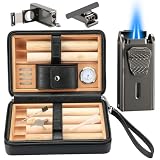 Bbsisgo Leather Cedar Case and Lighter Set