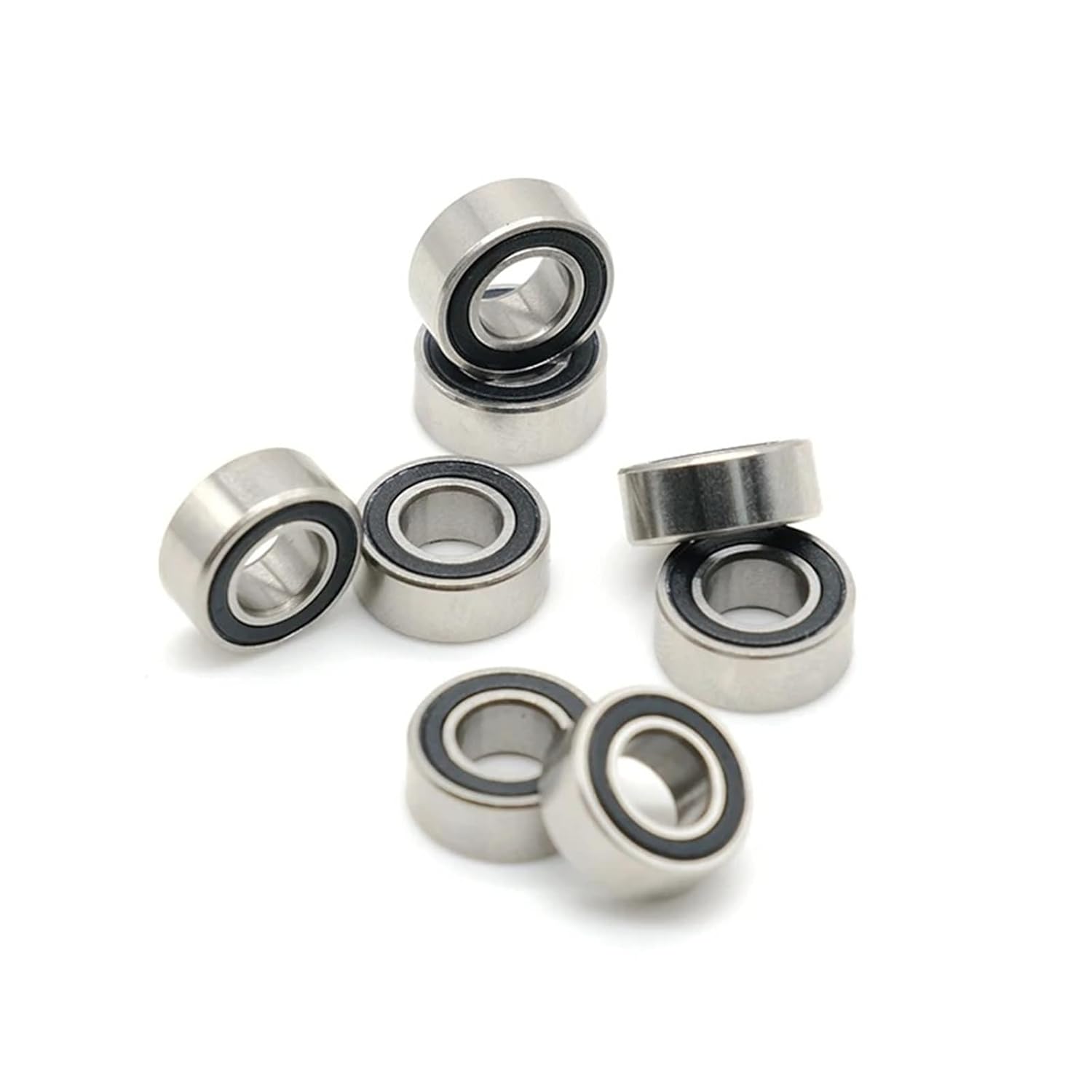 SMR105RS 5X10X4mm Miniature RC Motor Ball Bearings Black Seal 10Pcs