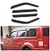 itelleti 4pcs Outside Mount Dark Smoke Sun/Rain Guard Front+Rear Tape-On Auto Window Visors For 07-12 Dodge Nitro