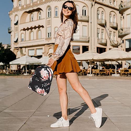 Ledaou Mini Backpack Girls Cute Small Backpack Purse For Women Teens Kids School Travel Shoulder Purse Bag (Big Flower, 1 Pcs) #TOP5