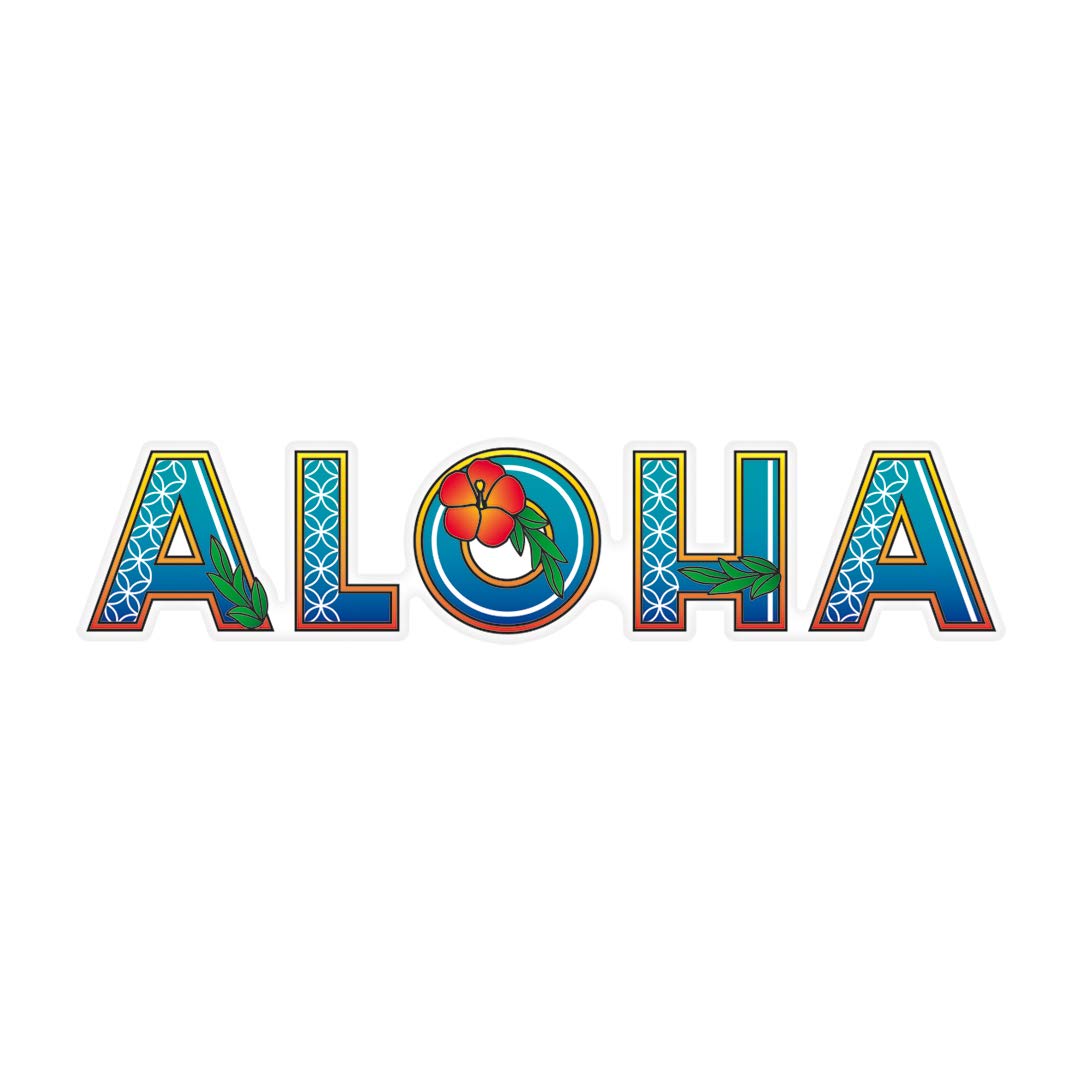 Sticker hawaïen Aloha en vinyle pour personnaliser votre voiture et surf