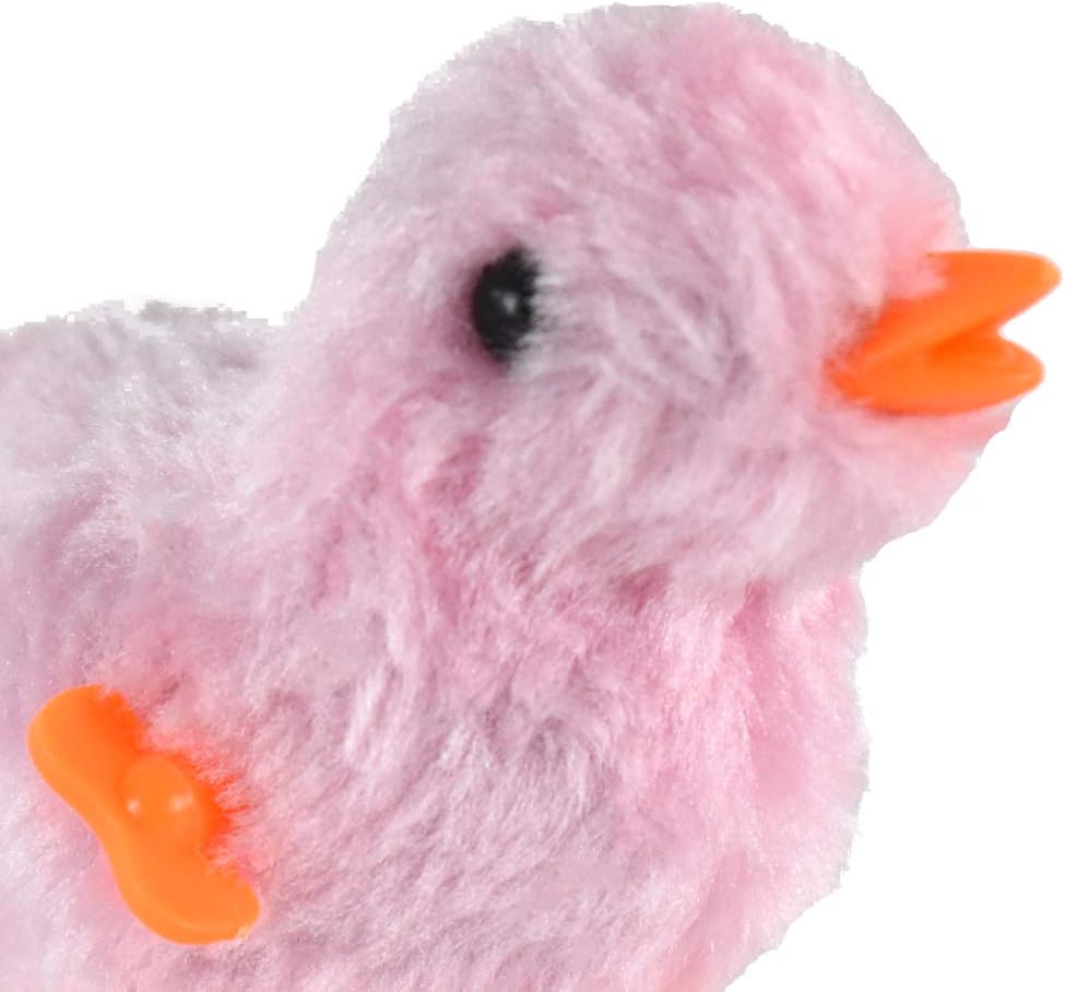 NOVELTY GIANT WWW.NOVELTYGIANT.COM Wind Up Hopping Chicken Easter Egg Baby Chick 2 Pk (Pink)