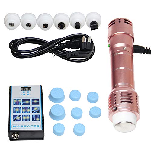 TTLIFE Máquina De Terapia De Ondas De Choque Portátil ED Eléctrico Máquina De Terapia De Tratamiento Instrumento De Fisioterapia De Ondas De Choque Con 7 Cabezales De Masaje Máquina De Masaje Corporal