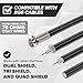 THE CIMPLE CO - RG6 Coaxial Connectors, 4 PCS, Coax Cable, Screw-On Connector, Twist-On F-Type, No Tool Required, for Easy Installation