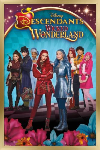 Trends International Disney Descendants: Wicked Wonderland (2026) - Group Wall Poster, 22.4L x 14.7W, Gold Framed Version