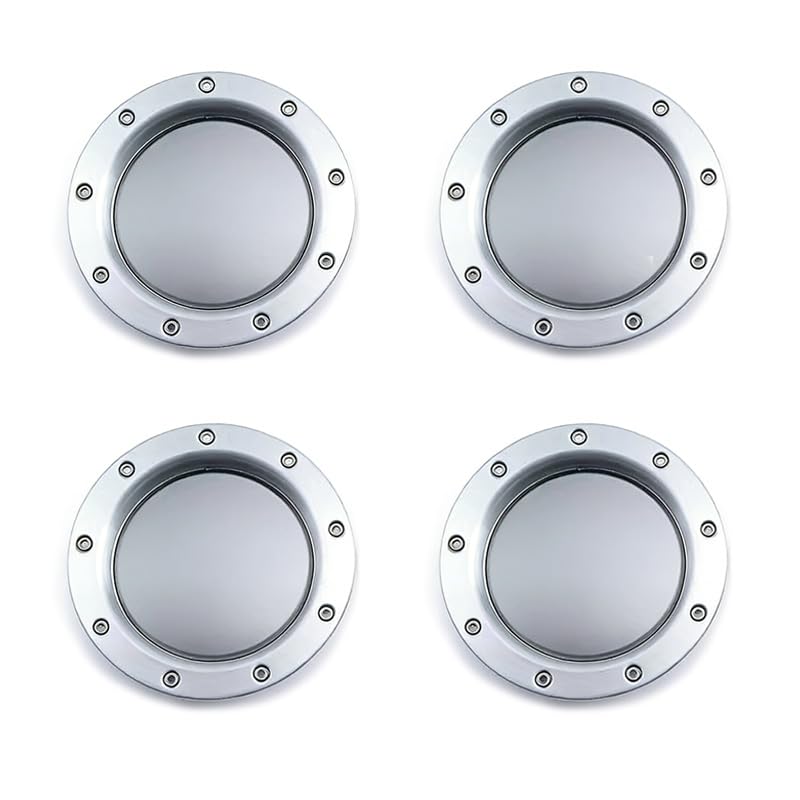 R-timer 4 pièces Cache Moyeux pour Audi TT MK1 1999-2006,Cache de Roue Centrale,Pneus Centres Accessoires,Bonne stabilité oe:8D0601165K,Grey