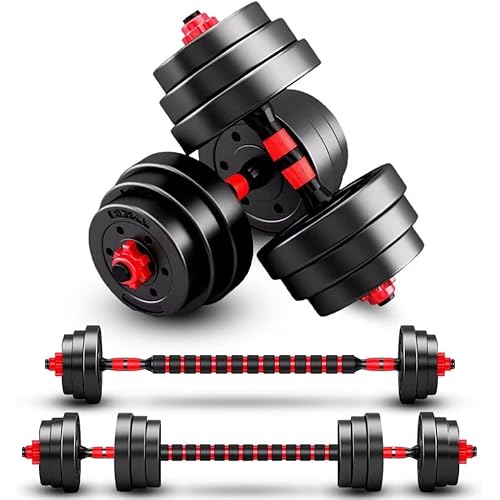 Adjustable-Dumbbells-Sets,Free Weights-Dumbbells Set of 2 Convertible To Barbell A Pair of Lightweight for Home Gym,Women and Men Equipment