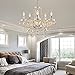 Saint Mossi 5 Light Modern K9 Crystal Chandelier for Dining Room, Pendant Ceiling Lighting Fixture for Bedroom, Living Room, Champagne Crystal