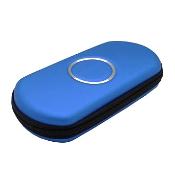 OSTENT Hard Travel Carry Cover Case Carry Bag Pouch Protector for Sony PSP 1000 2000 3000 Color Blue