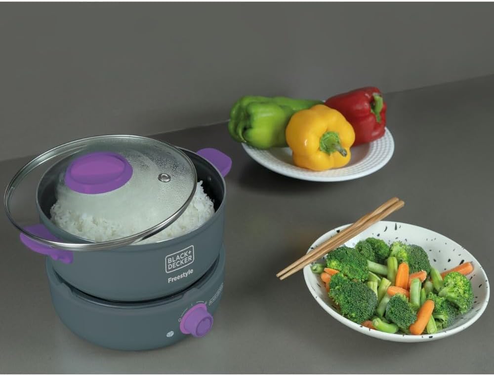 Black+Decker PC700-BR electric cooktop pan cooking rice