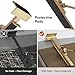 Flooring Jacks 2PCS with Scratch-Resistant Felt Pads, Hardwood Floor Jack, Laminate & Vinyl Plank Flooring Tool, Floor Gap Fixer for Wood Floors, Deck Board Straightening, Protect Floor from Scratches