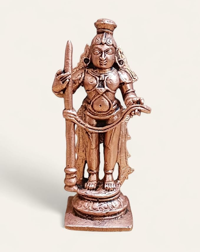 Copper Udupi Krishna Idol Height 7.9 cm, Weight 123 GMS, Patina Antique Finish, Pack of 1 by The Great Indian Store
