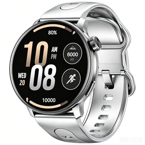 Mingdaln Reloj Inteligente Militar Banda de Acero, con GPS/brújula, 2.01 "HD Asistente de Voz GPT Bluetooth, con Linterna led, múltiples Modos Deportivos, Compatible con Android y iOS (Plateado)