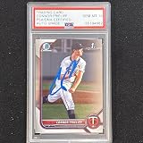 2021 Bowman Chrome #BDC-8 Connor Prielipp Signed Card PSA Auto 10 Slabbed Twins - Baseball Slabbed Autographed Cards