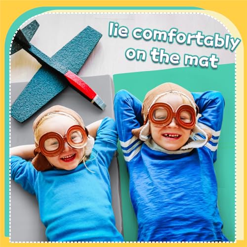 Wesiti 5 Pcs Folding Kids Nap Mats for Preschool Daycare, 3 Section Folding Rest Mats Sleeping for Kids Toddler Nap 1 Inch Thick, Kindergarten School Classroom Supplies (Fresh)