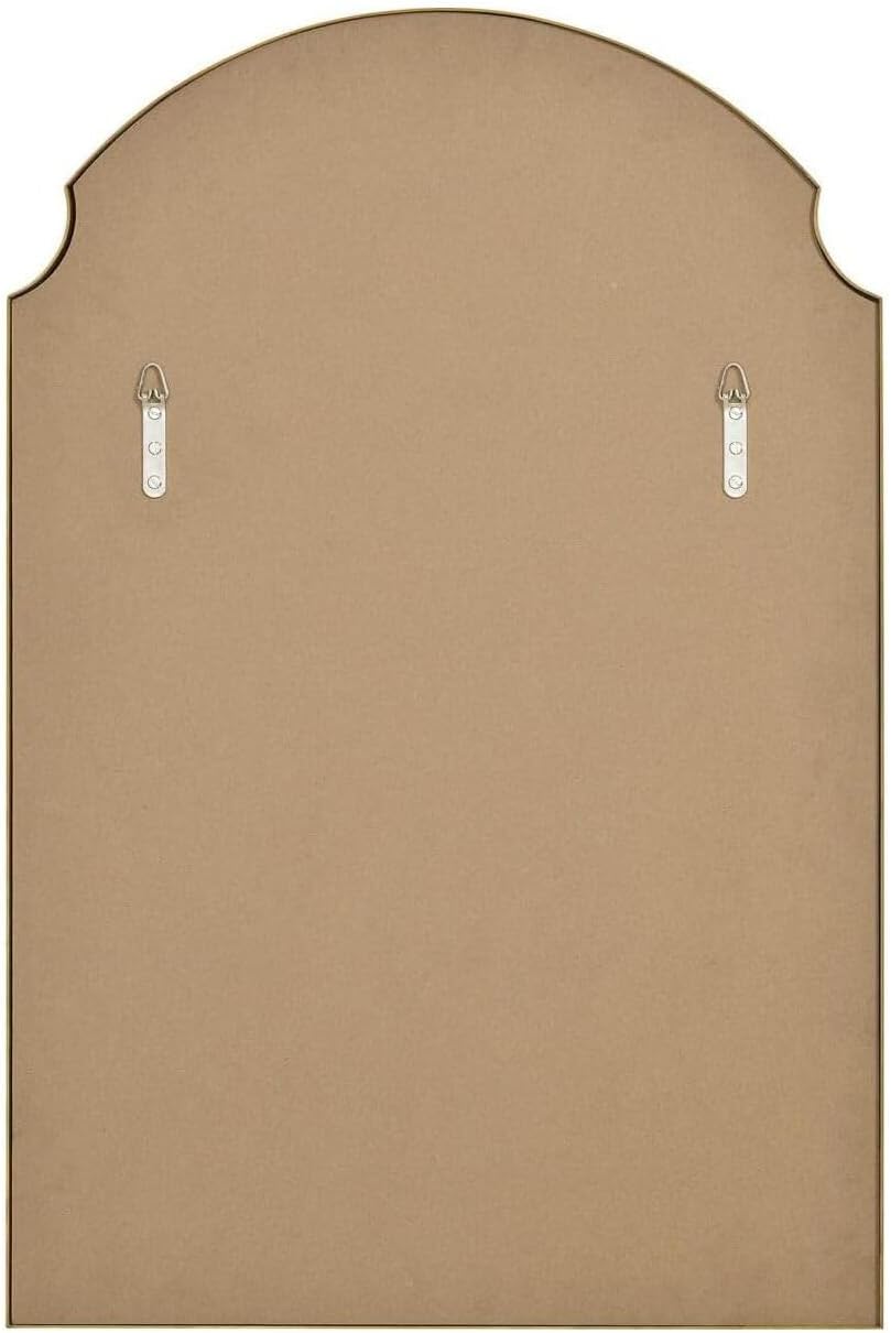 Gold Leaf Accent Mirror - 36x24 Inch Decorative Wall Mirror for Home Decor