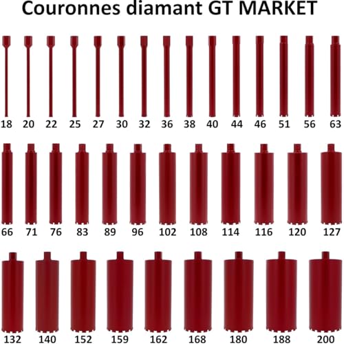 Couronne diamant Ø 56 mm pour carotteuse - Perçage précis du béton