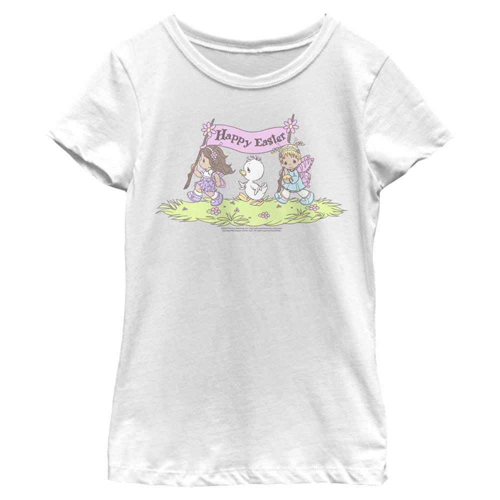 Fifth Sun Little, Big Precious Moments-Mad Engine Happy Easter Trot Girls Short Sleeve Tee Shirt