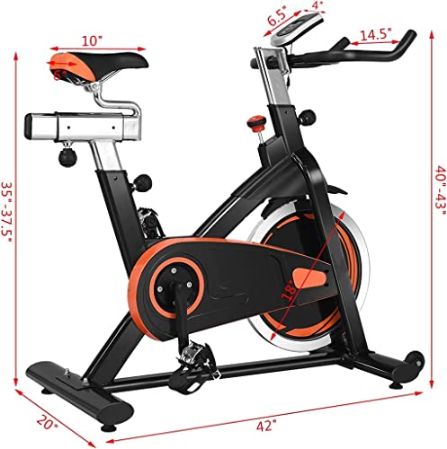 Goplus Indoor Cycling Bike, Stationary Bicycle With Flywheel And Lcd Display, Cardio Fitness Cycle Trainer Professional Exercise Bike For Home And Gym Use (30 Lbs Flywheel) #TOP6