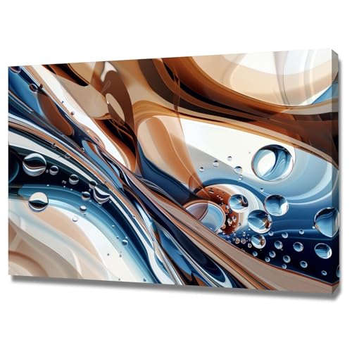Décoration murale moderne avec tableau impression sur toile abstraite encadrée
