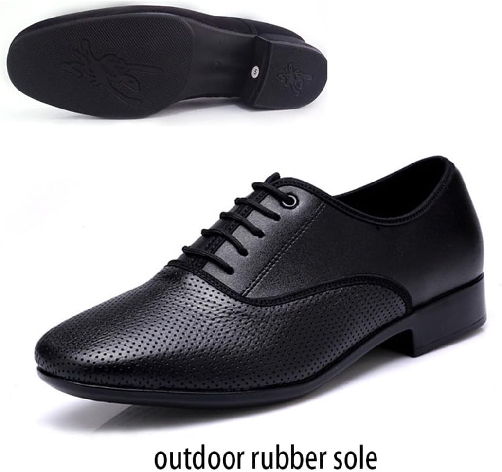 Men's Ballroom Practice Shoes, Teaching Professional Performance Dance Shoes Breathable 2.5Cm/1Inchs Heel Dancing Shoes