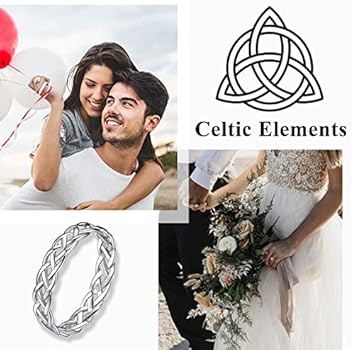 Bague Nœud Celtique Argent 925 S925 - Largeur 5 Mm, Tailles 5 à 11 - Symbole D'éternité, Cadeau Romantique