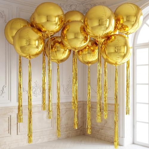 Ballons géants dorés 55 cm | Décoration fête anniversaire, remise de diplôme et baby shower