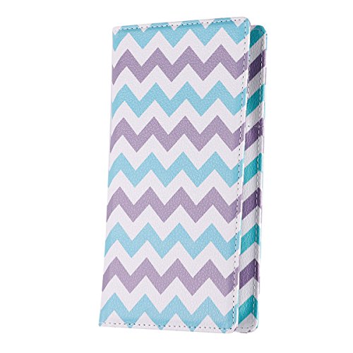 Passport Wallet Holder Cover Leather Travel Wallet Case For Men & Women With 2 Matching Luggage Tags And Strap (Ripple) #TOP2