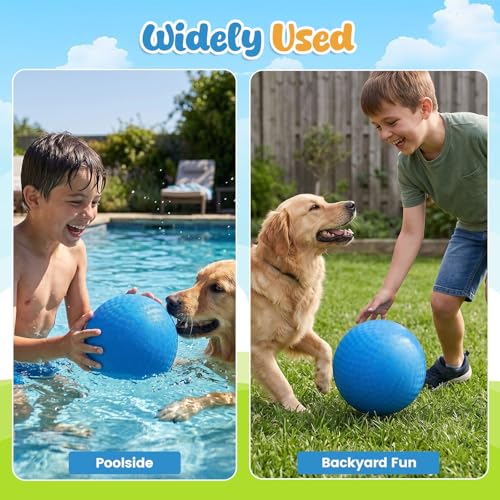 LovesTown Inflatable Playground Ball, 8.5 Inch Dodgeballs Blue Kickballs with Air Pump, for 4 Square Ball Games, Indoor & Outdoor Sports Toys, Stocking Stuffers for Kids - Thumbnail 7