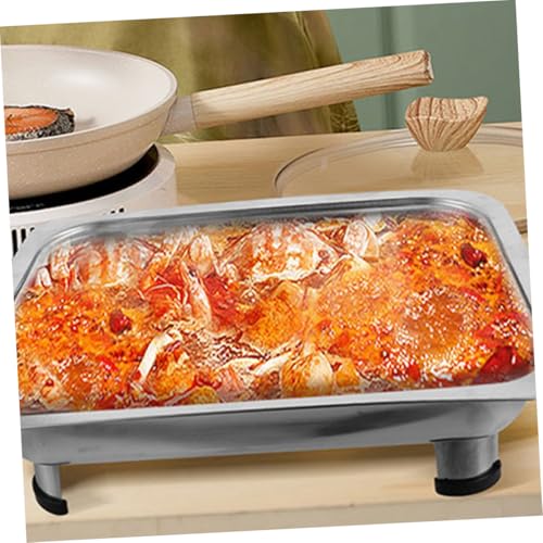 Chafing dish rectangulaire acier au design épuré pour traiteur - 7