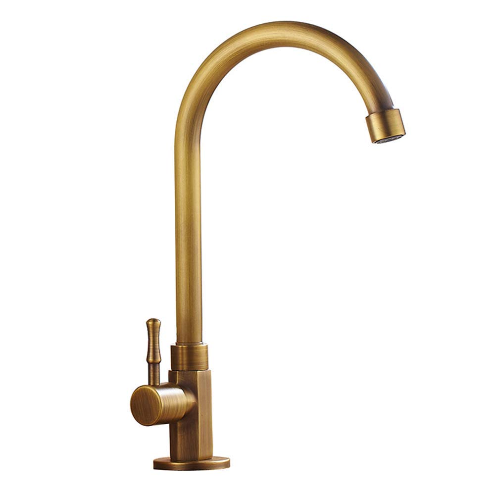 Retro Cold Water Faucet 360 ° Swivel Faucet Basin Mixer tap Bathroom