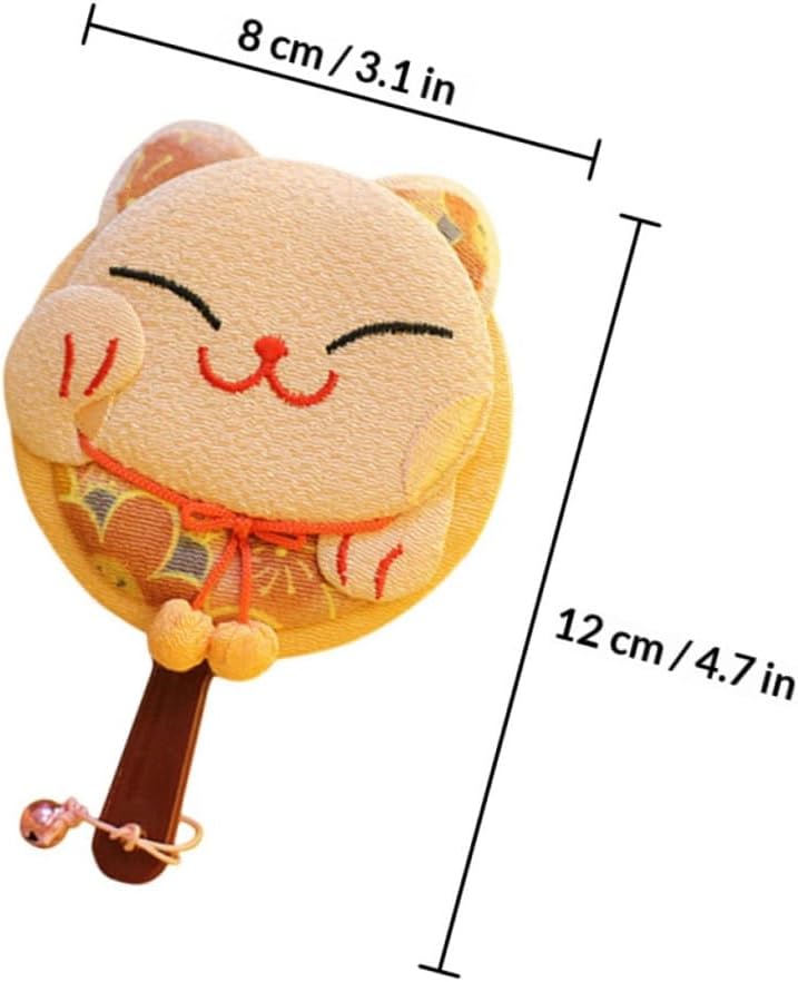 SMASOLO Portable Cartoon Fortune Cat Handheld Makeup Mirror for Women Lightweight Compact for Travel Pocket Sized Beauty Accessory Gift Random Color image 2