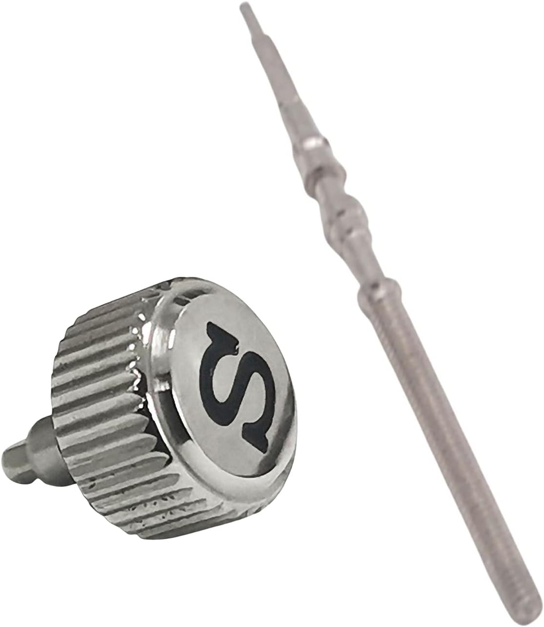 LICHIFITLICHIFIT Stainless Steel Watch Crown with Watch Stem for NH35 NH36 4R35 4R36 7S26 Watch Modification Part
