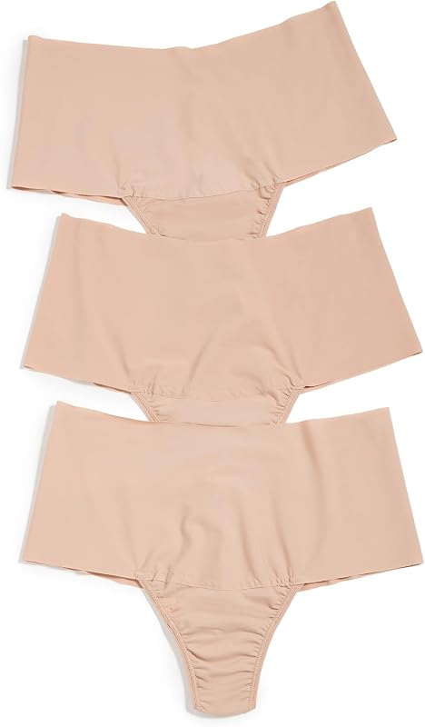 hanky panky - BreatheSoft High Rise Thongs for Women | Microfibre Knit Underwear Panties, Lingerie | Sizes (XS-XL), 3 pack